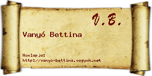 Vanyó Bettina névjegykártya